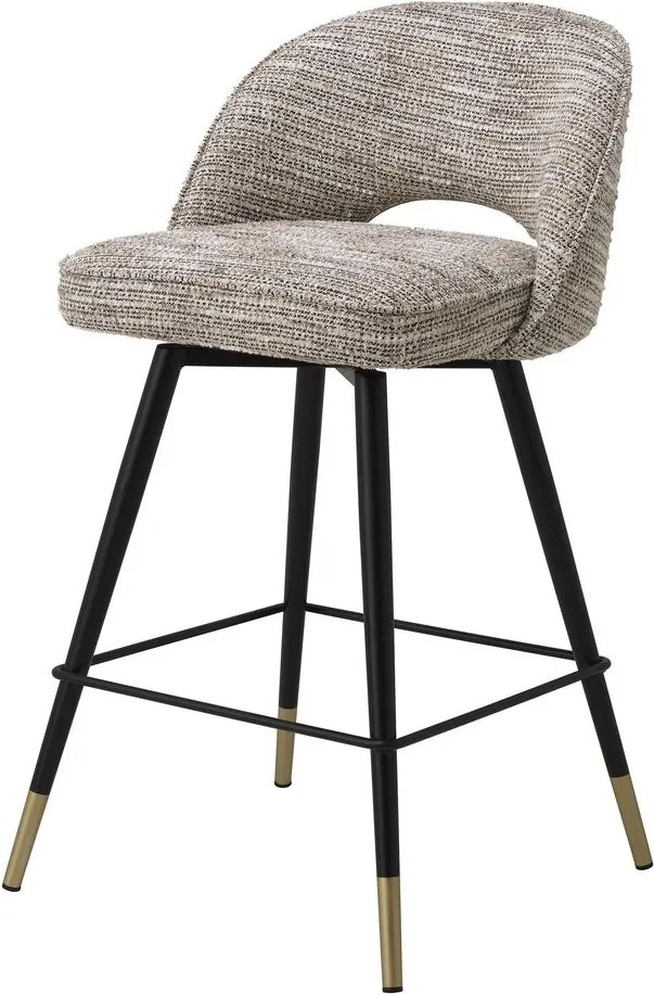 Set de 2 scaune de bar design modern LUX Cliff, H-92,5cm bej mademoiselle 115284 HZ