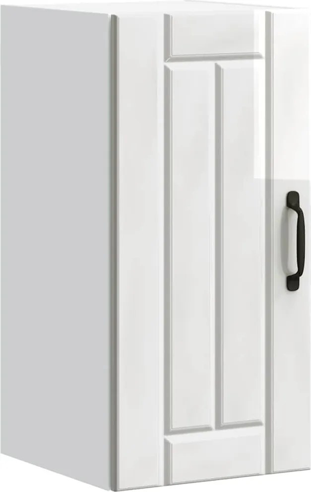 vidaXL Dulap de bucatarie "Lucca" din lemn prelucrat alb lucios