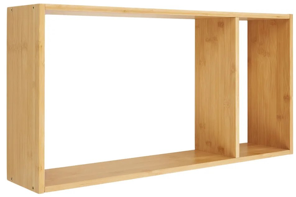 Raft de perete pentru bărbați, bambus, natural 70x15x35,5 cm