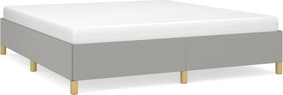 vidaXL Cadru de pat cu arcuri, gri deschis, 160x200 cm, textil