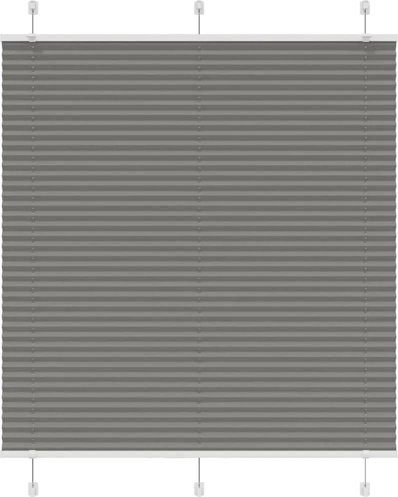 vidaXL Jaluzea plisată Antracit 120x100 cm Lățime țesătură 119,4 cm