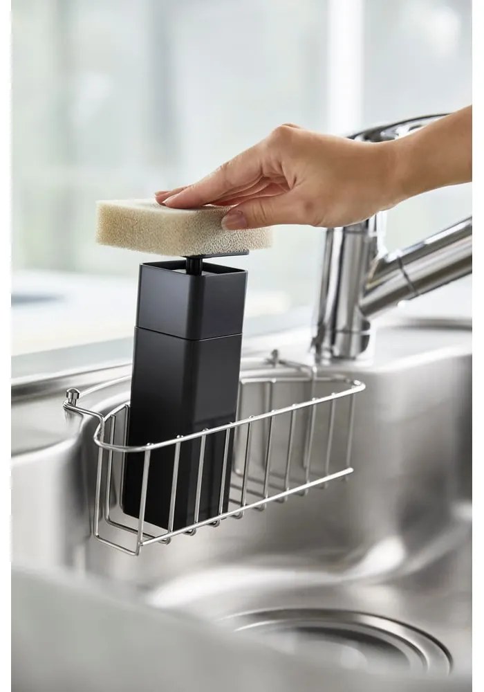 Dozator / dispenser detergent de vase Yamazaki Tower, 250 ml, negru