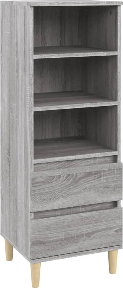 vidaXL Dulap înalt, gri sonoma, 40x36x110 cm, lemn prelucrat
