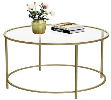 Masă de cafea LYRA aurie