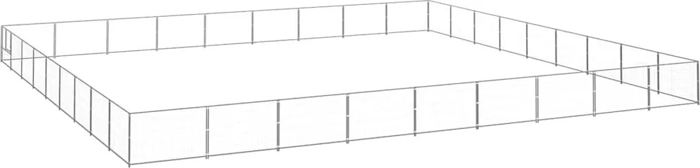 vidaXL Padoc pentru câini, argintiu, 81 m², oțel