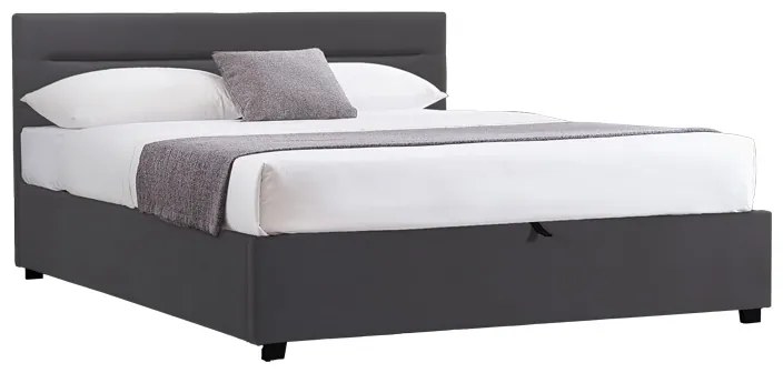 Pat Molter 150x200 Cm Lada Depozitare, Tapiterie Catifea Neagra