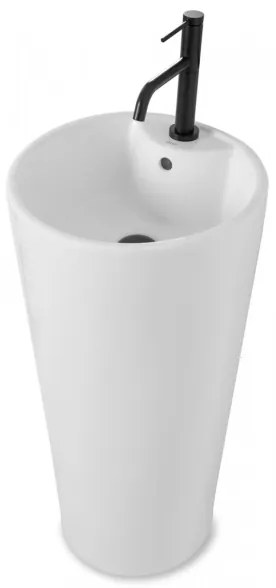 REA-U5635 - Lavoar pe pardoseală BLANKA, 85x40 cm, ceramică, alb lucios