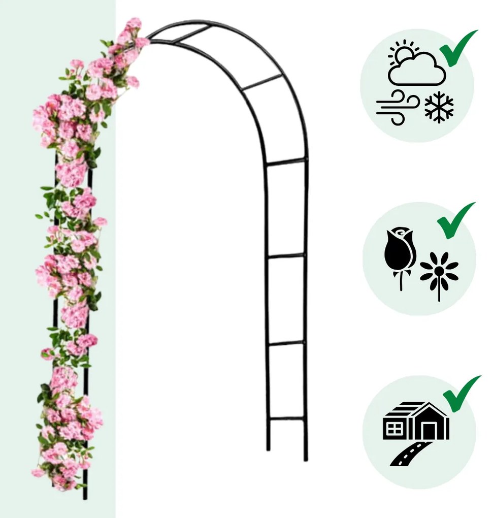 Suport arcuit pentru trandafiri 240x140x37 cm Gardebruk