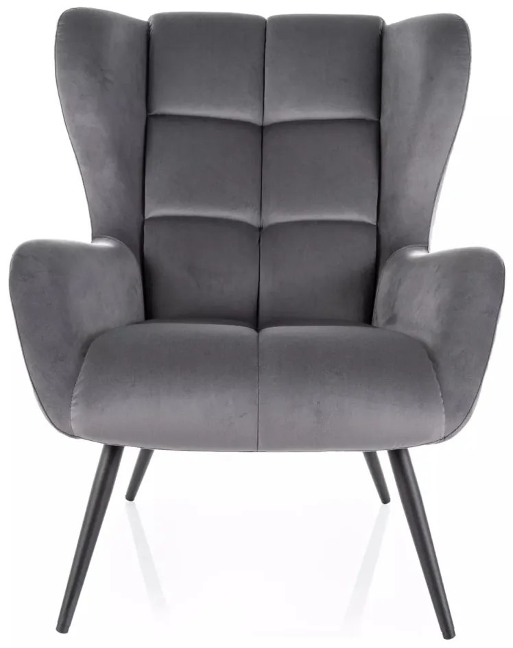 Fotoliu Louis velvet gri Blu14