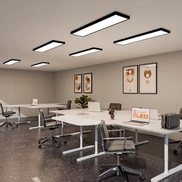 Panou LED aplicat 60W/230V 30x120 cm negru