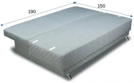 Canapea Extensibila Cu Lada De Depozitare Karla, Argintiu, 212 x 95 x 79 Cm