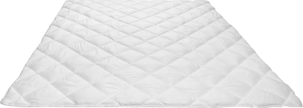 Pilota matlasata Alcam, 180x200 cm, microfibra alba, umplutura fibra siliconica, 400g/mp, nivel de caldura mare