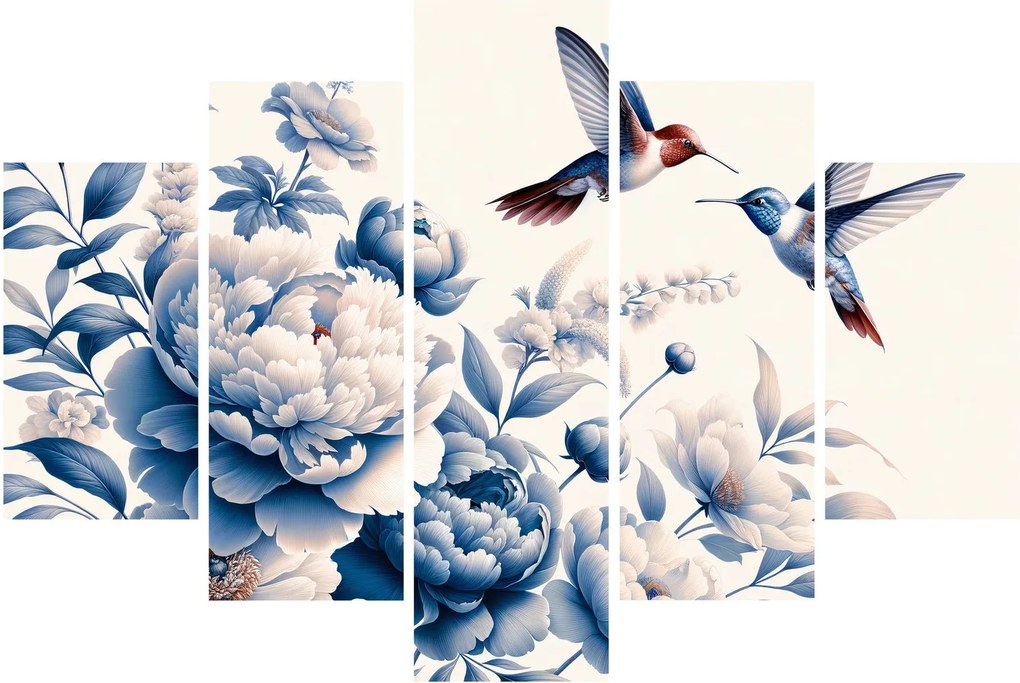 Tablou - Colibri deasupra florii (150x105 cm)