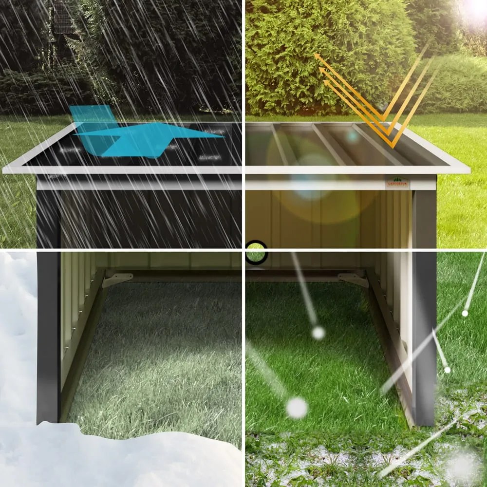 Deuba Garaj pentru robot de tuns iarba 89x90x54cm - antracit