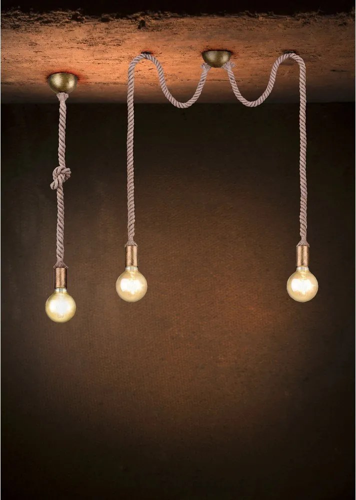 Lustră alămie ø 12 cm Rope – Trio