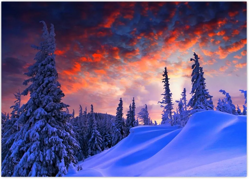 Tablou - Amurg dev iarnă (70x50 cm)