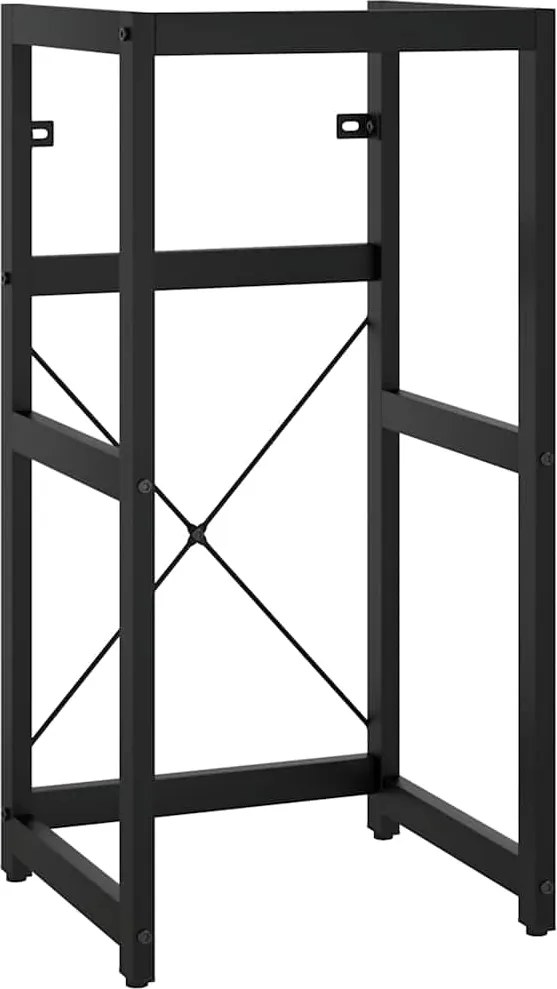 vidaXL Cadru chiuvetă de baie, negru, 40x38x83 cm, fier