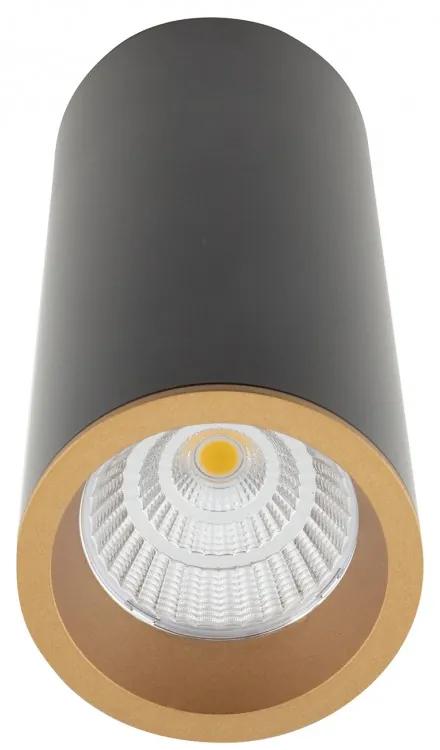 Spot LED aplicat design minimalist LONG negru/auriu C0154 MX + RC0153/C0154 GOLD
