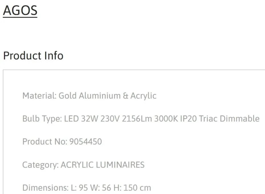 Lustra LED suspendata design modern AGOS