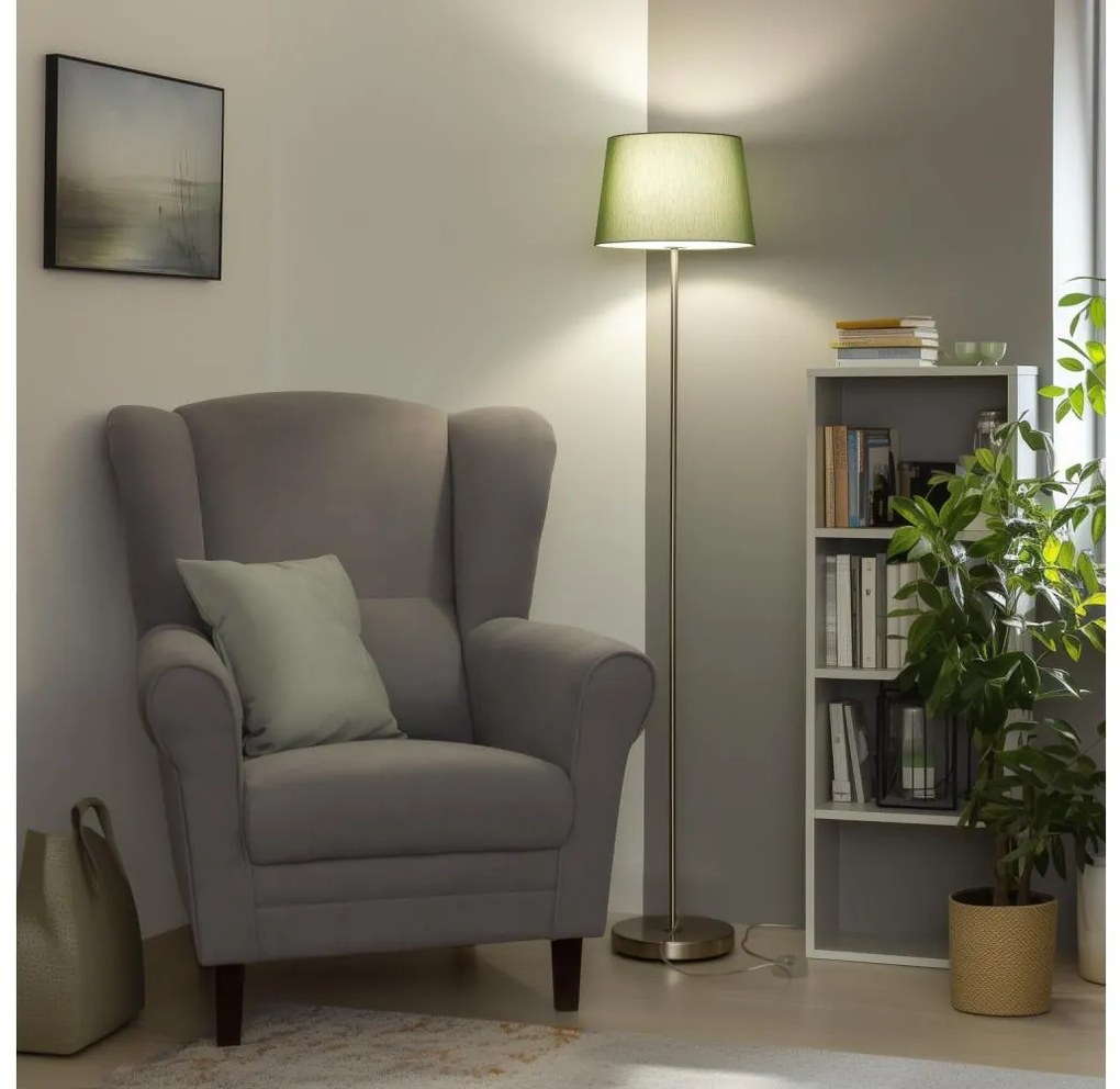 Brilagi - Lampadar LED CERIA 1xE27/40W/230V, diam. 30 cm, verde/crom mat