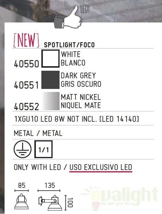 Spot modern LED Ring 40551