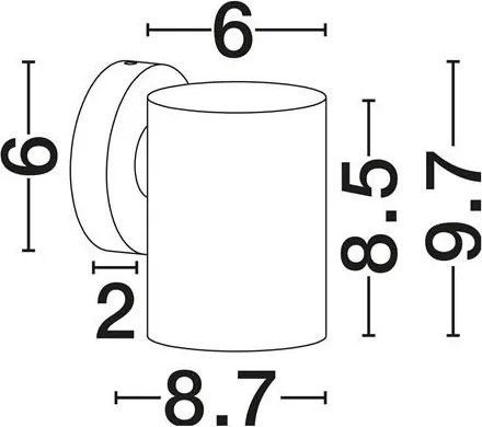 Aplica de perete exterior IP54 VILUA negru