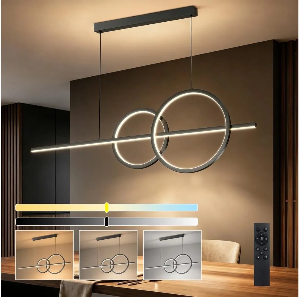 BRILAGI - Lustră LED reglabilă pe cablu SIGNATURE LED/53W/230V 120 cm neagră + telecomandă