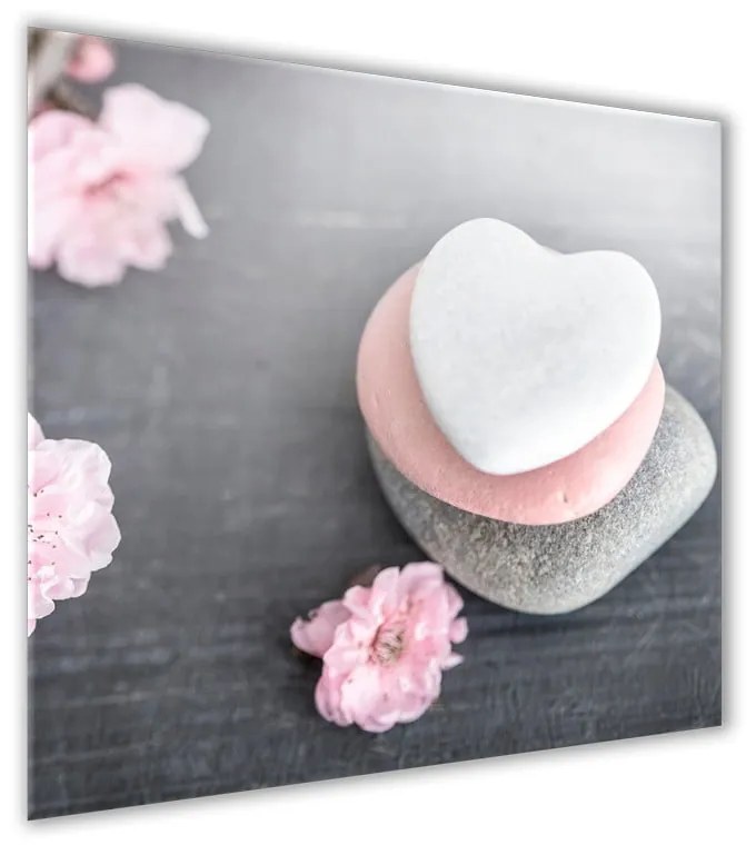 Tablou Styler Glasspik Spa &amp; Zen Heart Stone, 30 x 30 cm