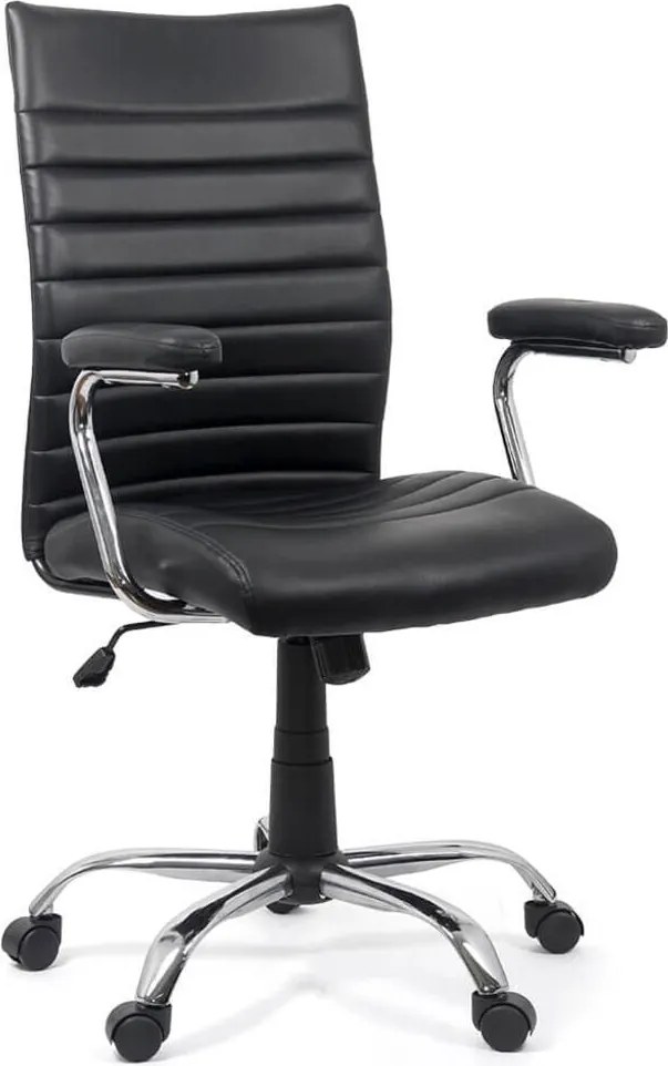 Scaun de birou din piele ecologica OFF 338 negru