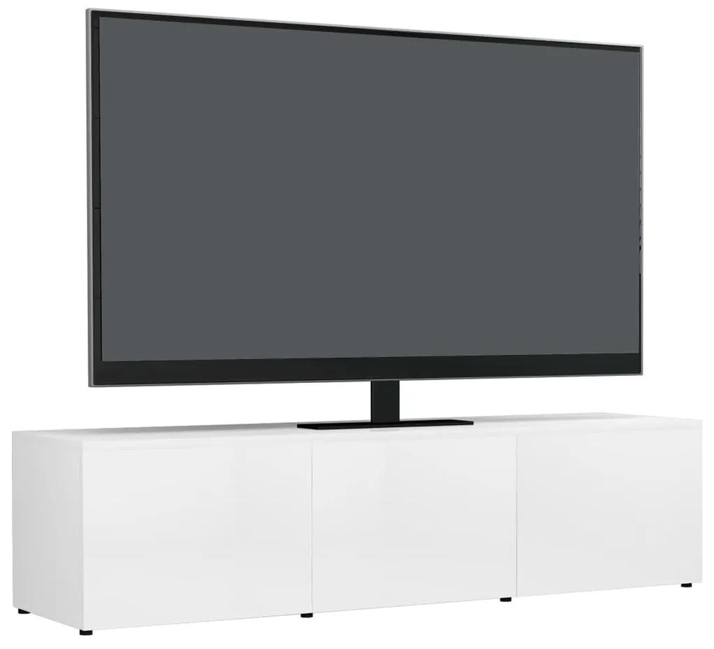 Comoda TV, alb extralucios, 120 x 34 x 30 cm, PAL 1, Alb foarte lucios
