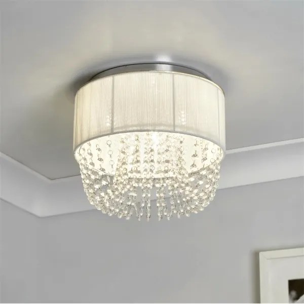 Plafonieră BELLANO Searchlight 62617-3CC, 1xG9/7W/230V, Ø 30 cm, alb