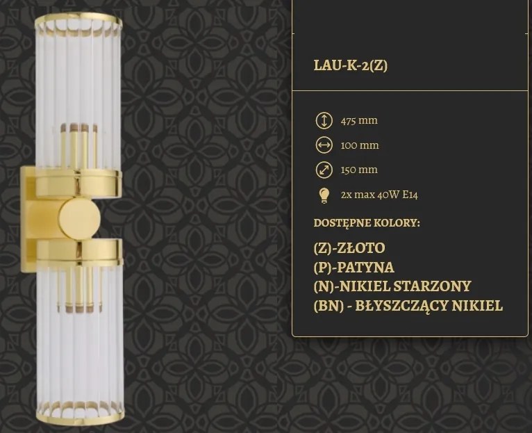 Aplica de perete LUX realizata manual LAURIA