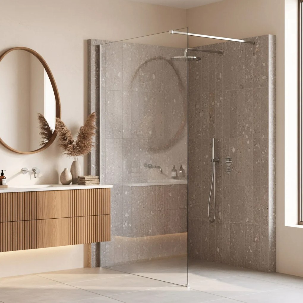 Paravan de dus Rea Flexi Transparent / Chrome 70