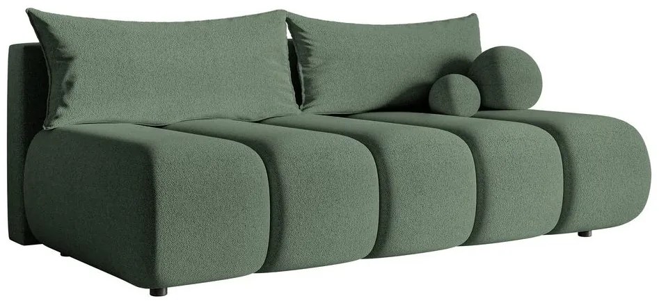 Canapea trei locuri Didier mini  (verde marin + negru). 1100576