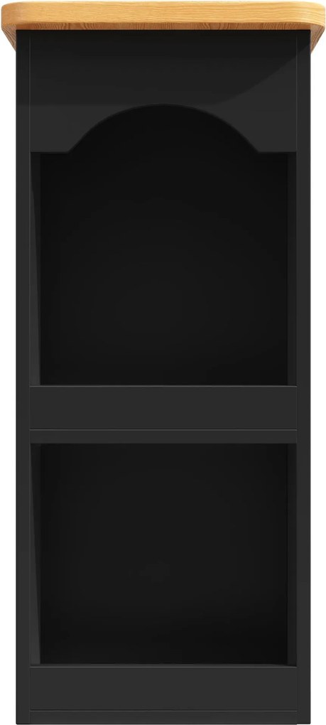 Masă de bar extensibilă cu rotire 360°, 6 sertare și raft lateral pentru gustări, 137-203x39x90 cm, Negru