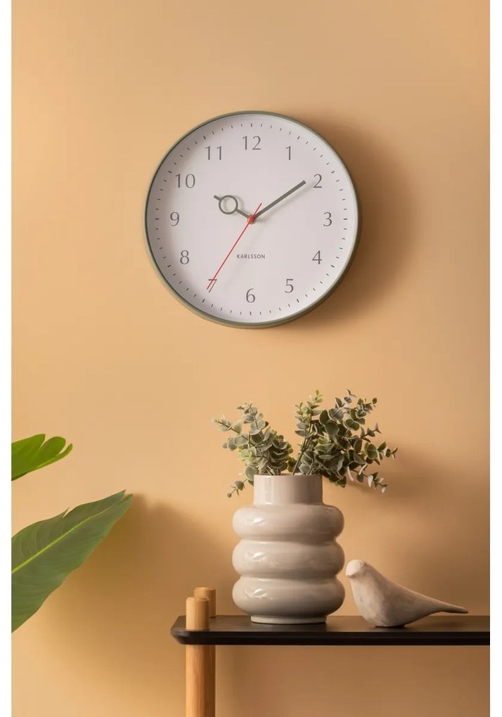 Karlsson 5992GR ceas de perete design verde,diametru 30 cm