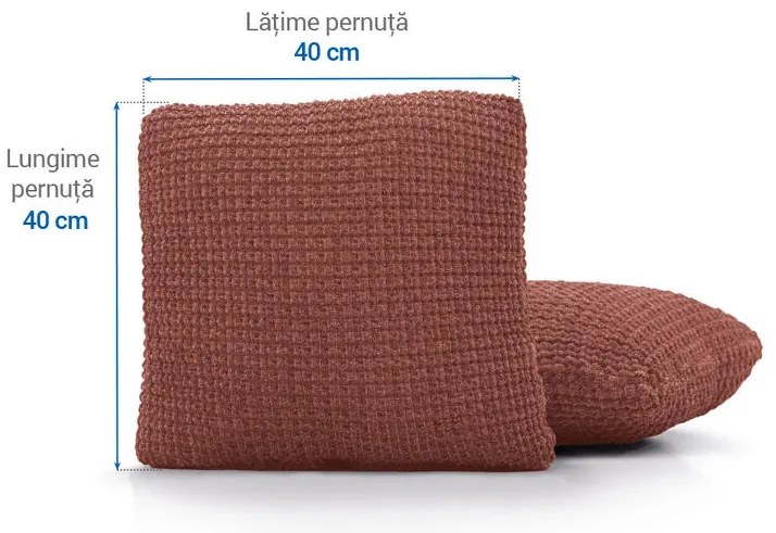 Huse super elastice RUBINIA cărămizii feţe de pernă 2 buc (40 x 40 cm)