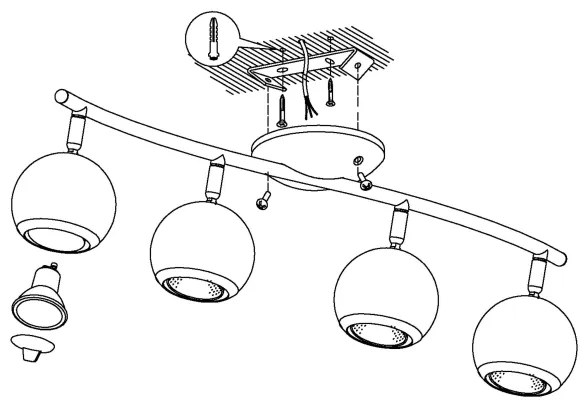 EGLO 31008 - LED Lampa spot BIMEDA 4xGU10/3W LED