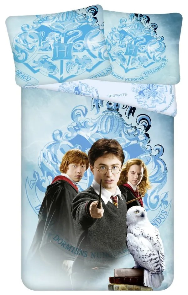 Lenjerie de pat pentru copii din microfibră pentru pat de o persoană 140x200 cm Harry Potter – Jerry Fabrics