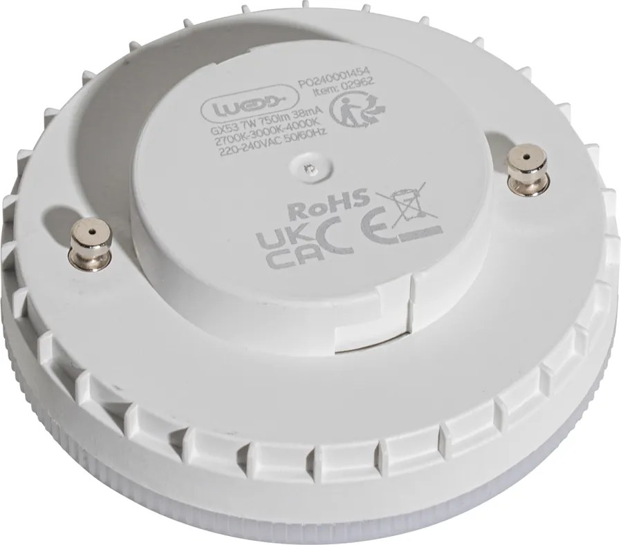 Set de 5 becuri LED GX53 cu 3 trepte de reglare a intensității luminoase și temperaturii de culoare 7W 750 lm 2700K-4000K