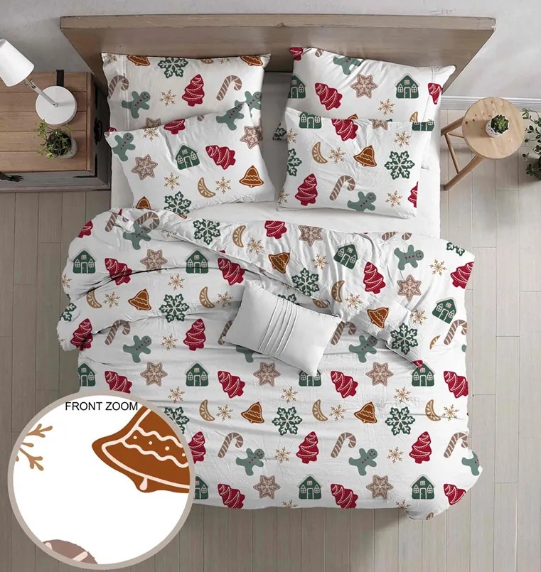 Lenjerie de pat din bumbac HOLLY alb Dimensiune lenjerie de pat: 70 x 90 cm | 140 x 220 cm