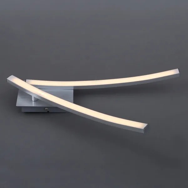 Plafonieră LED 2x 6W, 230V, 3000K, crom mat