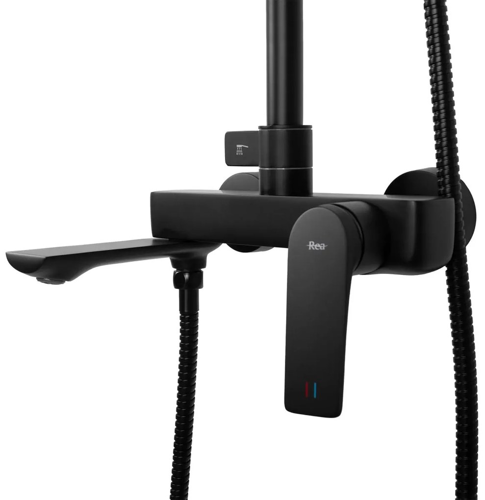 Rea Avalon set cada si dus perete da negru REA-P8811