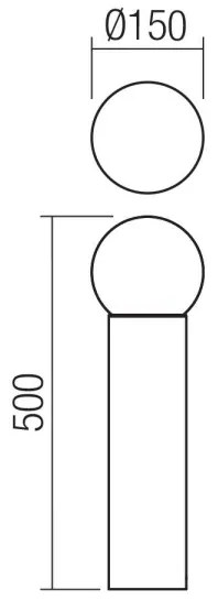 Lampă de exterior Redo 90642 BULK 1xE27/28W/230V 50 cm IP44 antracit