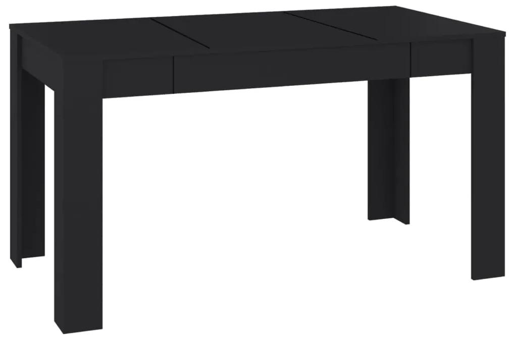 Masa de bucatarie, negru, 140x74,5x76 cm, PAL 1, Negru