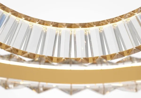 Maytoni P097PL-L90G4K - Candelabru LED suspendat pe cablu KRONE, LED 90W, 230V, Ø 102 cm, auriu