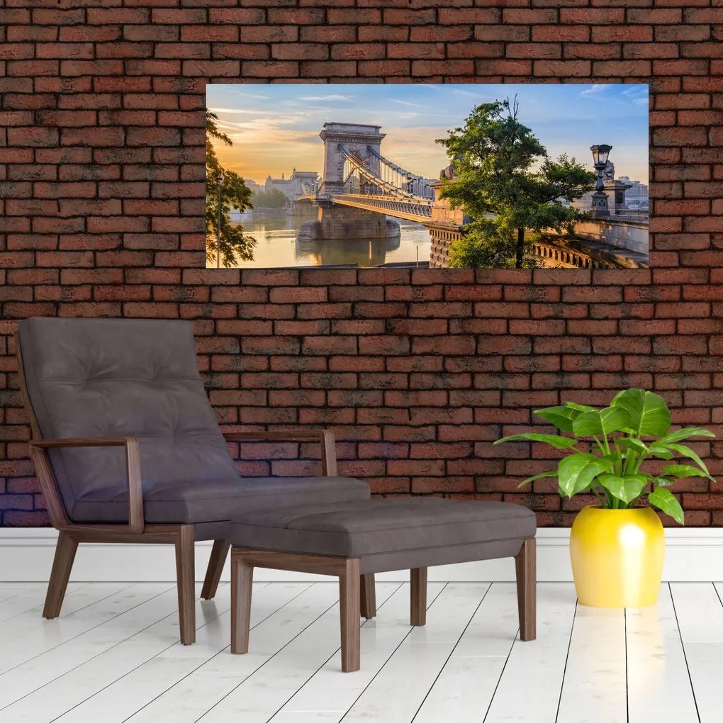 Tablou - Pod peste râu, Budapesta, Ungaria (120x50 cm)