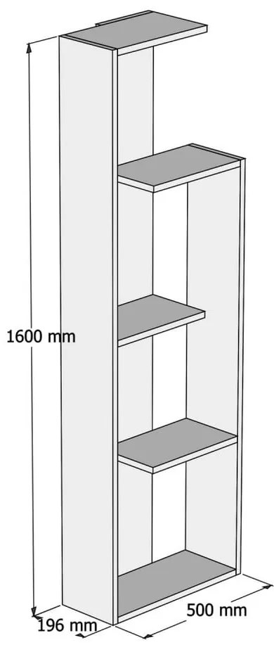 Bibliotecă Wand, maro