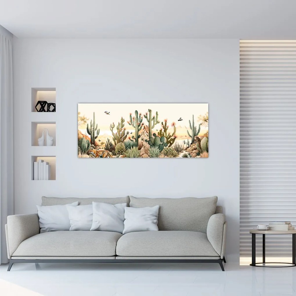 Tablou - Deșert, acvariu (120x50 cm)