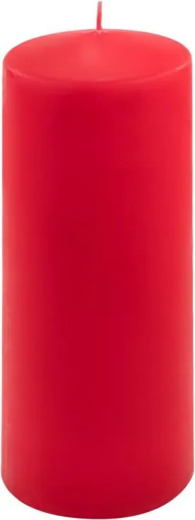 Set de lumânări stâlp, 20 cm, Ø 7,5 cm, roșu, 6 buc